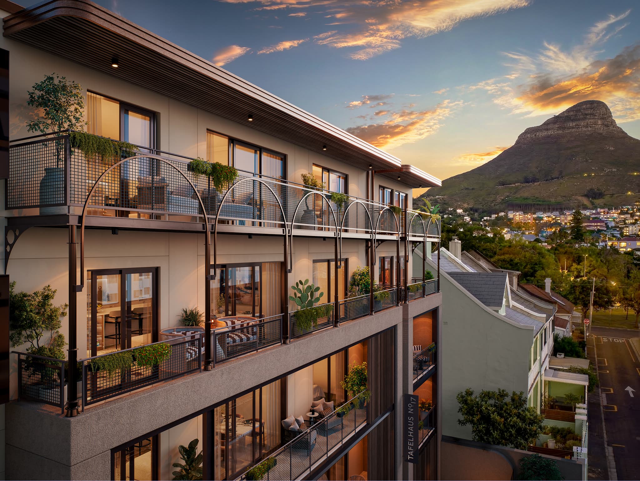 Building balconies exterior